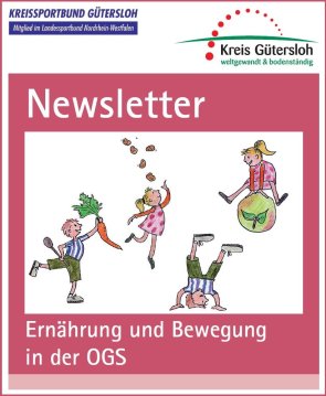 Deckblatt des Newsletters für Ernährung und Bewegung im Primarbereich