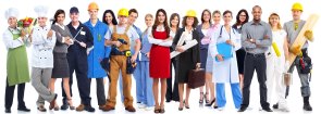 Group of workers people. Group of workers people.