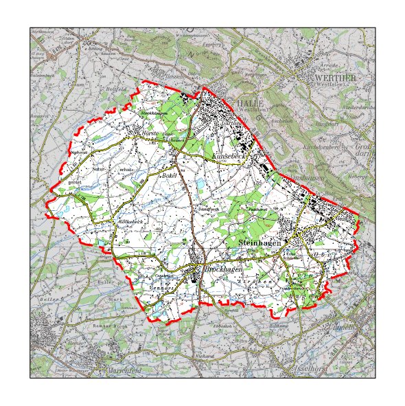 Gebiet des Landschaftsplans Halle-Steinhagen