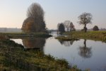 Flußlauf der Ems mit Brücke