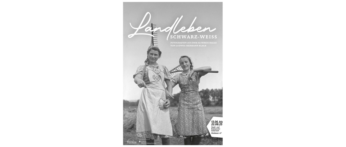 Plakat zur Fotoausstellung Ludwig Klack im Kreisarchiv Plakat zur Fotoausstellung Ludwig Klack im Kreisarchiv (Motiv: Zwei Frauen bei der Landarbeit)