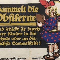 Farbiges Bild eines Schulkindes, das den Aufruftext liest. 