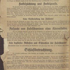 In Fraktur geschriebens Flugblatt