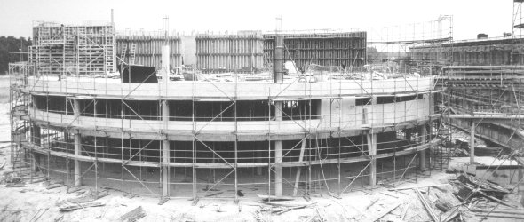 Bau der Rotunde des Kreishauses Gütersloh