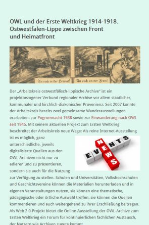 Startseite der Online-Ausstellung