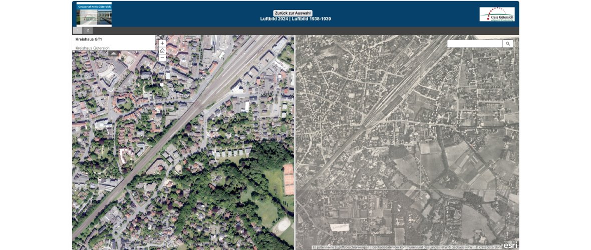 Geoportal des Kreises Gütersloh mit dem Luftbildervergleich Geoportal des Kreises Gütersloh mit dem Luftbildervergleich