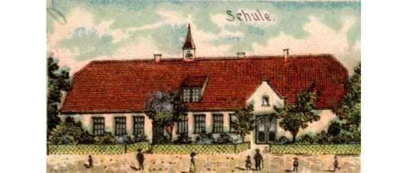 Postkarte mit der Langenheider Schule