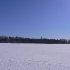 Burtnieku-See im Winter
