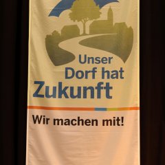 Banner mit Logo 'Unser Dorf hat Zukunft'