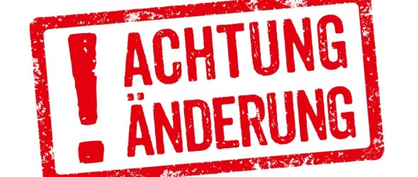 Roter Stempel - Achtung Änderung Roter Stempel - Achtung Änderung